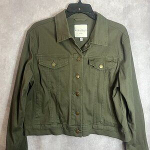 Bagatelle Crop olive green jacket size medium